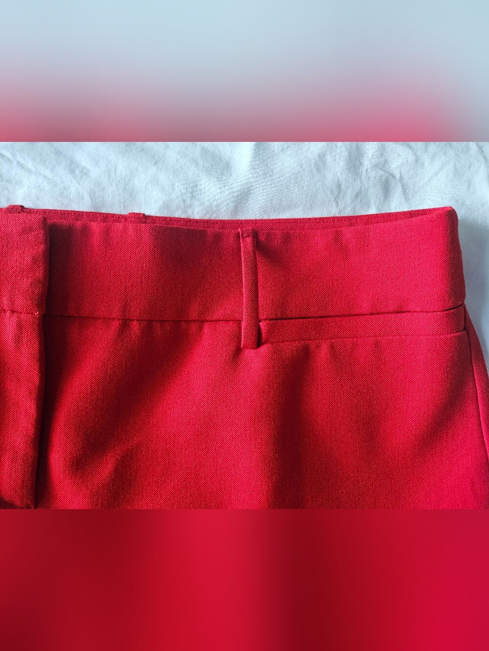 ZARA Chic Red Tailored Low-Rise Mini Y2K Skirt | SZ XXL - Picture 4 of 9